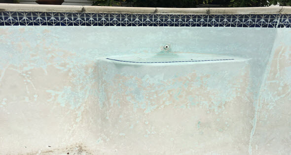 Before Pool Tile Cleaning 